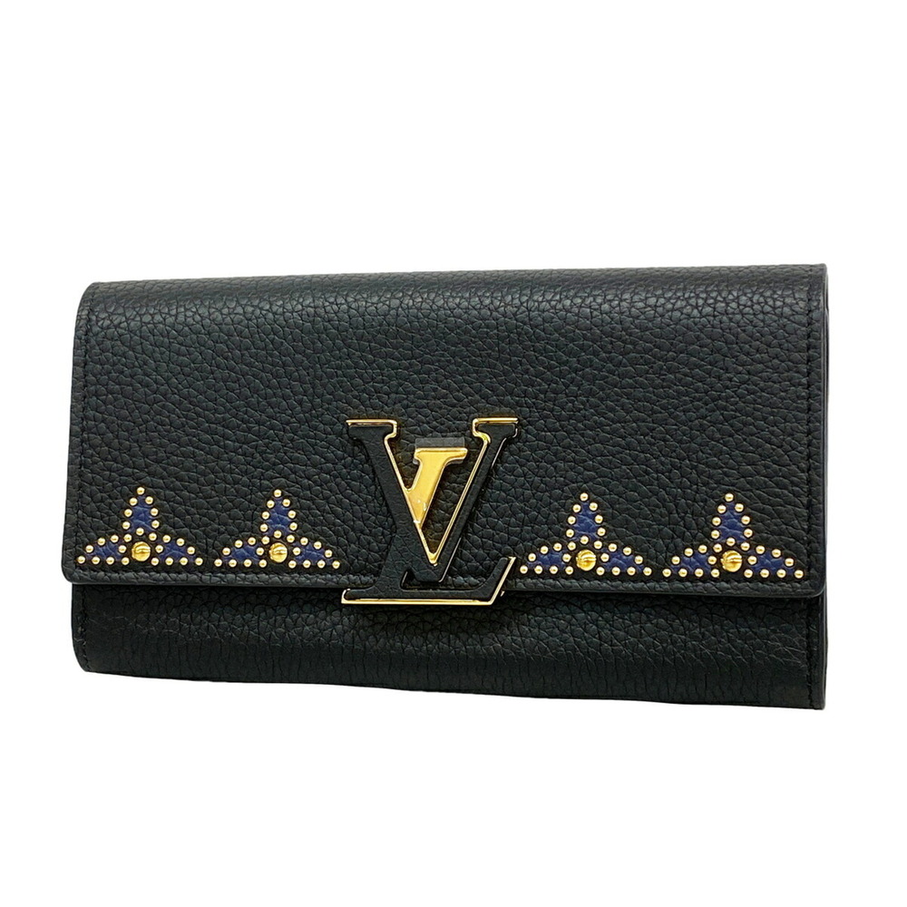 Louis Vuitton Long Wallet, Taurillon Leather, Portefeuille Capucines, M63211,...